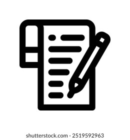 agenda icon. vector line icon for your website, mobile, presentation, and logo design.