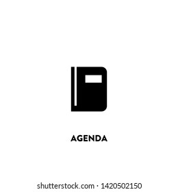 agenda icon vector. agenda sign on white background. agenda icon for web and app