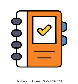 agenda icon with white background vector stock illustration