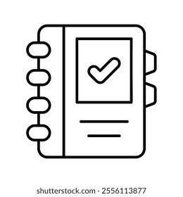 agenda icon with white background vector stock illustration