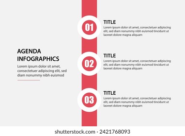 Agenda infographics template design vector