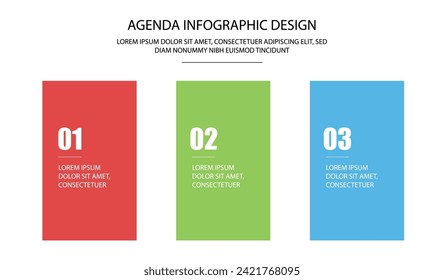 Agenda infographics template design vector
