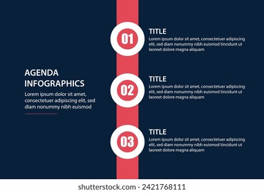Vector de diseño de plantillas de infografía de agenda