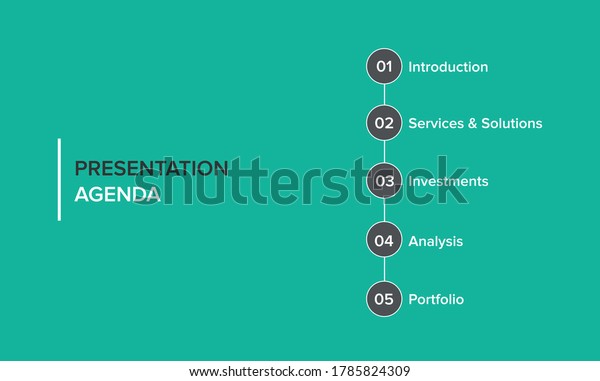 Agenda Infographics Template Presentation Agenda Vector Stock Vector Royalty Free