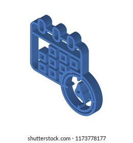 Agenda isometric left top view 3D icon