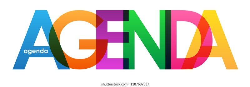 AGENDA letters banner