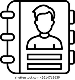 Agenda Line Vector Icon Design