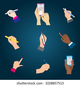 Agenda list concept vector illustration set business note ofiice calendar wishlist checklist shopping list plan to do just