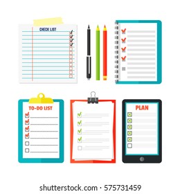 Agenda list concept vector illustration.