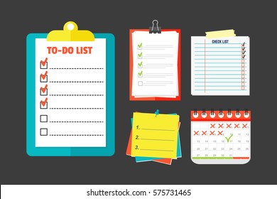 Agenda List Concept Vector Illustration.