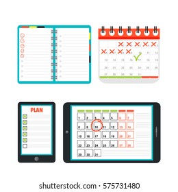 Agenda list concept vector illustration.