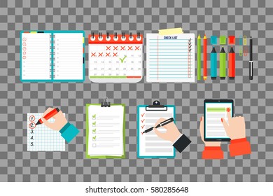 Agenda list concept vector illustration.