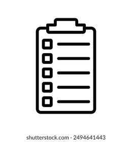 Agenda list line icon , vector, pixel perfect, illustrator file