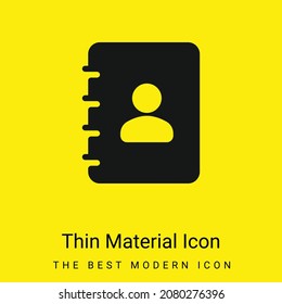 Agenda minimal bright yellow material icon