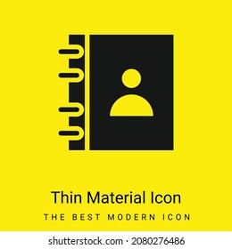 Agenda minimal bright yellow material icon