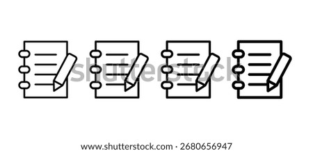 Agenda Multiple Line Icon Element