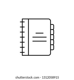 agenda, notebook, book icon. Element of Human resources for mobile concept and web apps illustration. Thin line icon for website design and development, app development