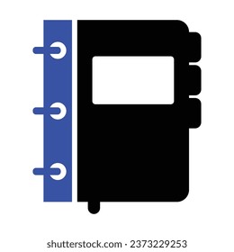 Agenda Notebook Icon, Vector Graphics