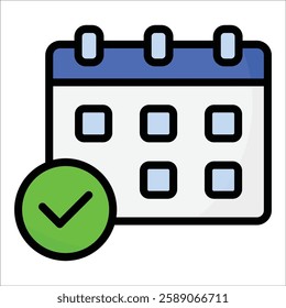 Agenda Planner Icon Element For Design