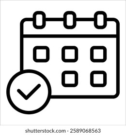 Agenda Planner Icon Element For Design