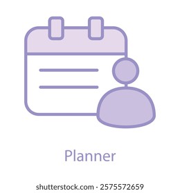 Agenda Planner Symbol for Organized Tasks