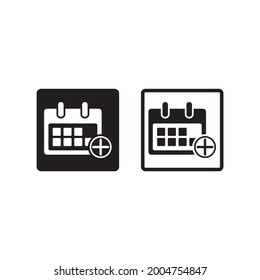 agenda plus icon , add event icon vector