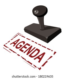 agenda rubber stamp 