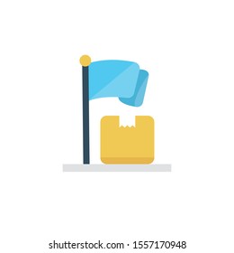 agenda vector flat colour icon 
