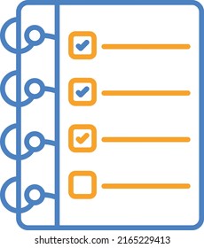 Icono del vector de agenda. Se puede usar para imprimir, móviles y aplicaciones web.