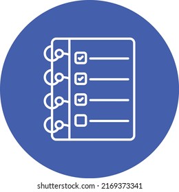 Agenda vector icon. Can be used for printing, mobile and web applications.