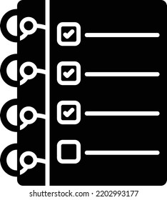 Icono del vector de agenda. Se puede usar para imprimir, móviles y aplicaciones web.