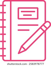 Agenda vector icon. Can be used for printing, mobile and web applications.
