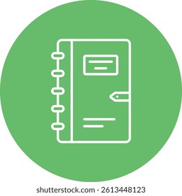 Agenda vector icon. Can be used for printing, mobile and web applications.