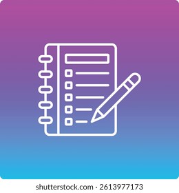 Agenda vector icon. Can be used for printing, mobile and web applications.