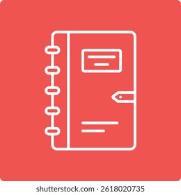 Agenda vector icon. Can be used for printing, mobile and web applications.