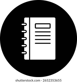 Icono de Vector de agenda. Se puede utilizar para aplicaciones de impresión, móviles y de Web.