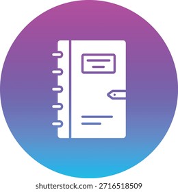Icono de Vector de agenda. Se puede utilizar para aplicaciones de impresión, móviles y de Web.