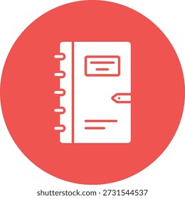 Icono de Vector de agenda. Se puede utilizar para aplicaciones de impresión, móviles y de Web.