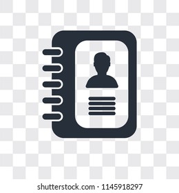 Agenda vector icon isolated on transparent background, Agenda logo concept