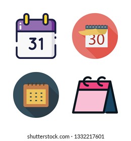 agenda vector icon set