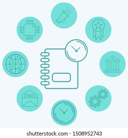 Agenda vector icon sign symbol