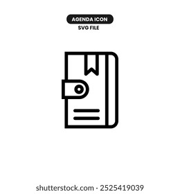 Agenda vector line art icon.eps
