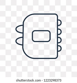 Agenda vector outline icon isolated on transparent background, high quality linear Agenda transparency concept can be used web and mobile