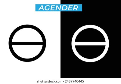  Agender gender vector symbol. Genderless sign, icon of sexual orientation and gender identity 6 5 4