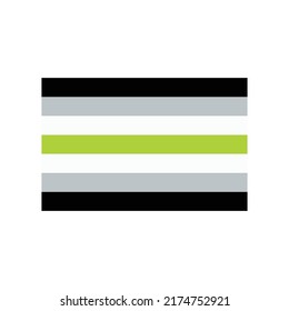 agender pride flag doodle icon, vector illustration