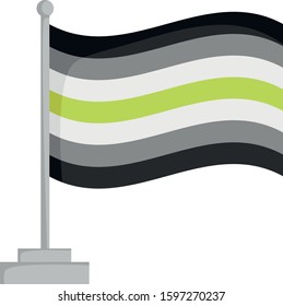 Agender pride flag isolated on white background Vector Illustration