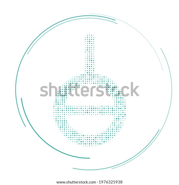 Agender Symbol Filled Teal Dots Pointillism Stock Vector Royalty Free