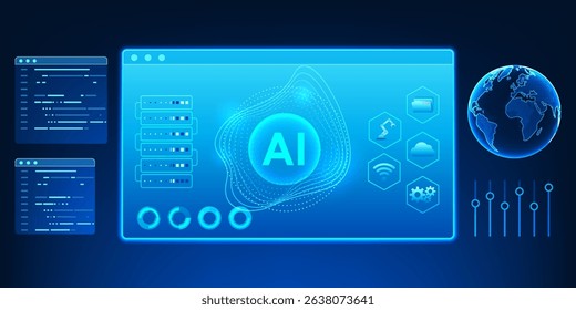 Agent AI technology The screen that shows the conversation with AI represents an intelligent assistant system that works, makes decisions and performs tasks on behalf of humans independently.