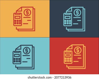 Plantilla De Logotipo De Calculadora Del Agente, Simple Icono Plano De Negocios, Agente, Calculadora