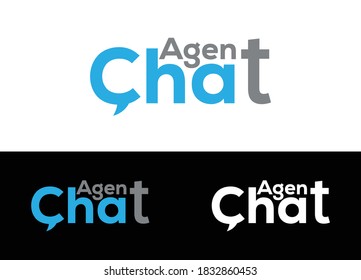 Agent Chat Logo or Icon Design Vector Image Template